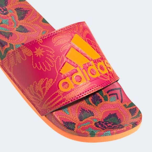 💕ADIDAS x FARM RIO💕 Adilette Comfort Slides 8 New in Box - Picture 1 of 16